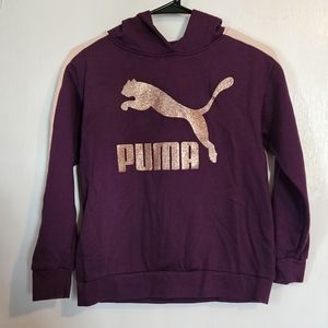 Puma hooded sweatshirt girls large 12-14